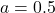 a = 0.5